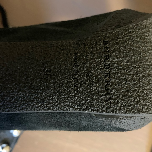 Burberry Black Suede Sherpa Stilettos - Women’s Size 38 - Picture 7 of 10
